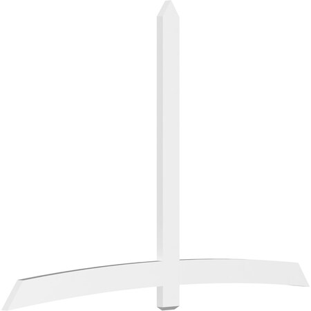 Ekena Millwork Bellingham Architectural Grade PVC Gable Bracket, 108"W x 72"H x 2"D x 6"F, 16/12 Pitch GBP108X72X0206BEL00